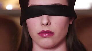 New Sensations - Hotwife Blindfolded By Hubby Waiting For Secret Lover