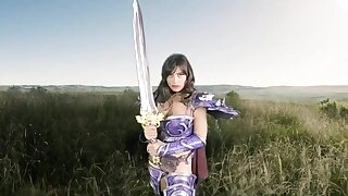 Whorecraft: Ella Knox Tit scopa il suo schiavo come Lady Slyvanus