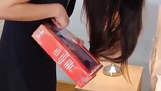 Due eleganti College pulcini e doppio si è conclusa Dildo