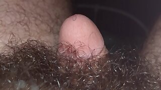 Chiuda in su 4 minuti lungo flaccido Precum orgasmo