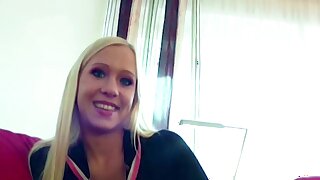 Rought Fake Casting per tedesco Teen bionda con grandi tette