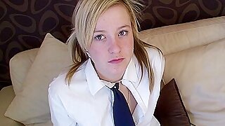 Blonde schoolgirl blacked