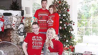 Dylan Snow, Riley Mae And Robert Baldwin In Heathenous Family Holiday Card